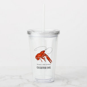 Röda Crawfish Skaldjurskok Festsouvenir Take Away Mugg
