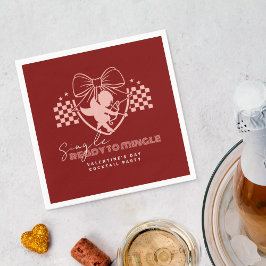 Röda Cupid Singlar Alla hjärtans dag-fest  Pappersservett