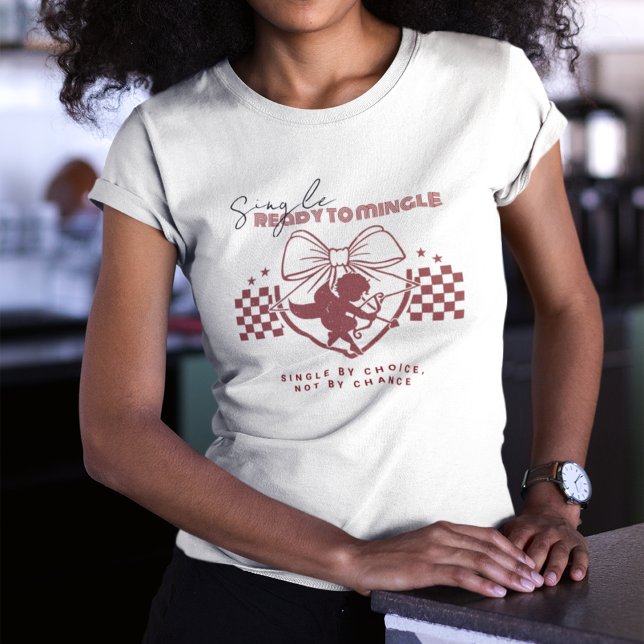 Röda Cupid Singlars Valentinsfest  T Shirt (Skapare uppladdad)