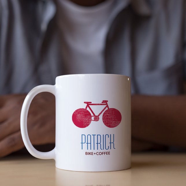 Röda cyklar Personlig mugg med Namn (Skapare uppladdad)