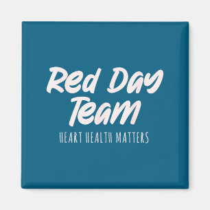 Röda Dag Team Hjärt Hälsa Hjärt Sjukdom Medvetenhe Magnet
