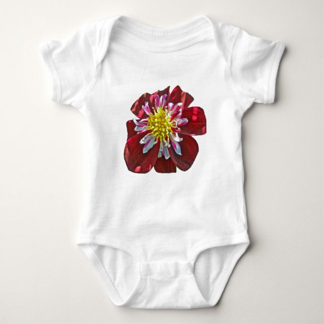 Röda Dahlia-samordningsobjekt Baby Tee Shirt (Framsida)