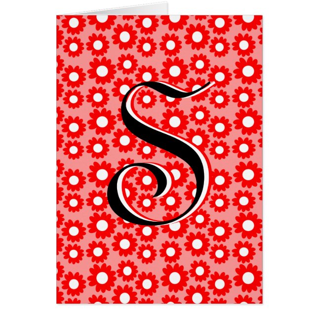 Röda Daisy Hälsningskort (Framsidan)