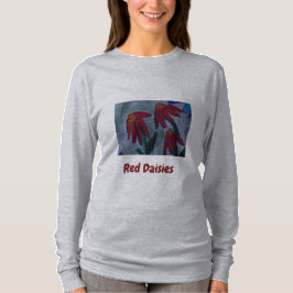 Röda Daisy Långärmad T-Shirt
