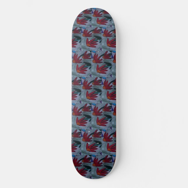 Röda Daisy Skateboard (Framsida)
