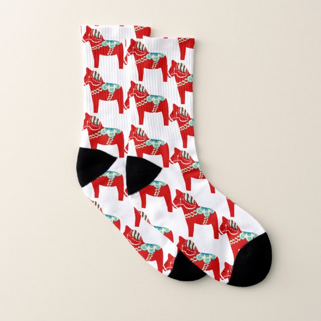 Röda Dala hästsockor Strumpor (Par)