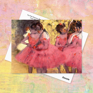 Röda dansare före baletten Edgar Degas Vykort
