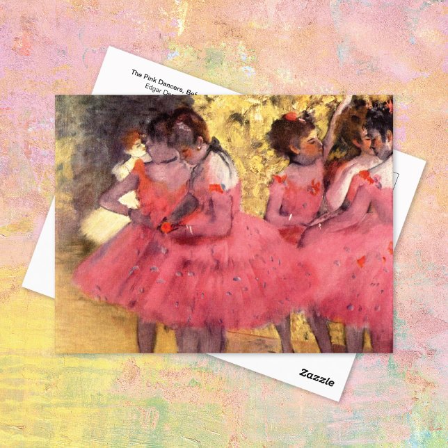 Röda dansare före baletten Edgar Degas Vykort (Skapare uppladdad)