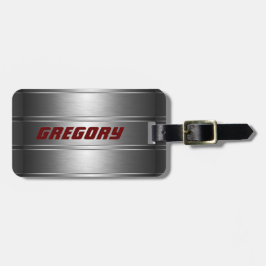 Röda dekorationer i metalliska Faux Silver Rand Mö Bagagebricka