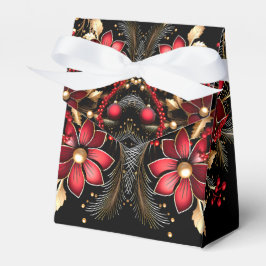 Röda dekorativa blommor, Helgdag Gift Box Presentaskar