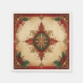 Röda dekorativa firandets servetter