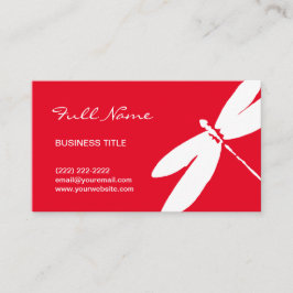 Röda designer för sländalogotypvisitkort modern | visitkort