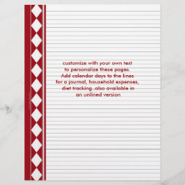 röda diamantsidor, anpassa med egen text