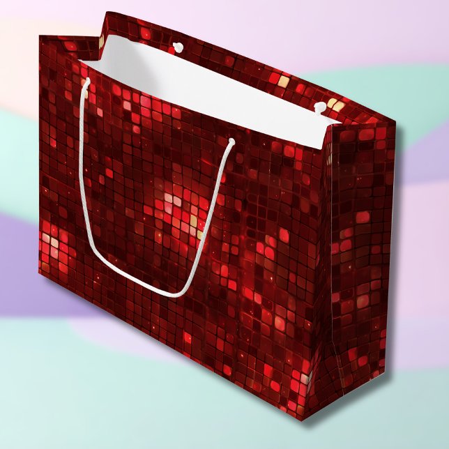 Röda Disco Stil Rutor Valentine Mönster (Skapare uppladdad)
