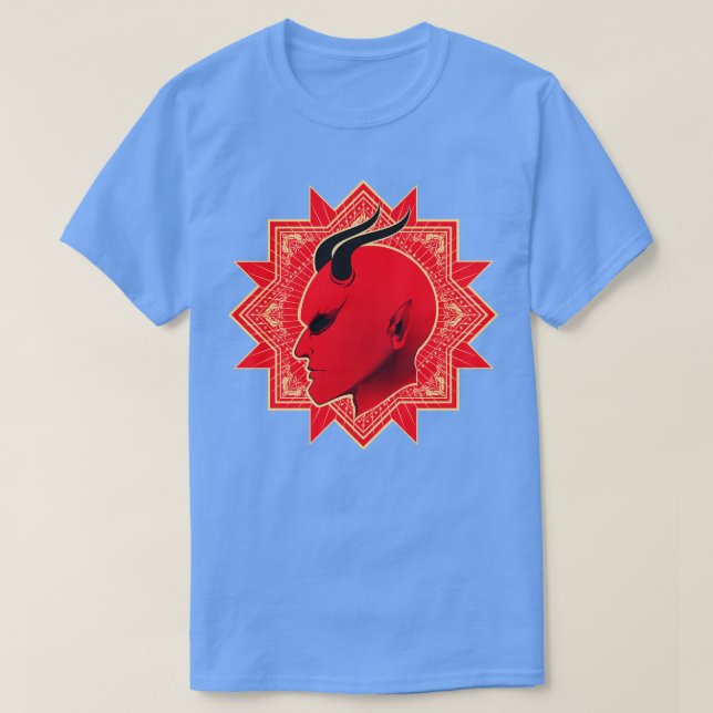 Röda Djävulen Ansikte T Shirt (Design framsida)