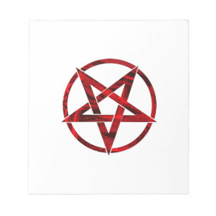 Röda Djävulens Pentagram Anteckningsblock