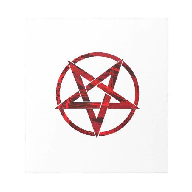 Röda Djävulens Pentagram Anteckningsblock (Framsida)