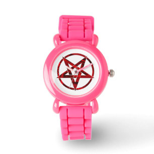 Röda Djävulens Pentagram Armbandsur
