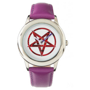 Röda Djävulens Pentagram Armbandsur