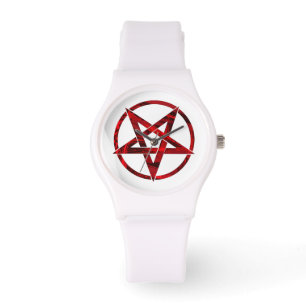 Röda Djävulens Pentagram Armbandsur
