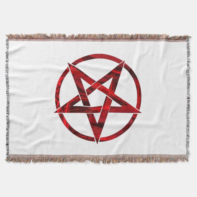 Röda Djävulens Pentagram Filt (Framsidan)