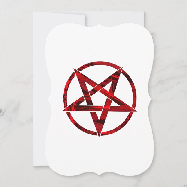 Röda Djävulens Pentagram Kort (Framsida)
