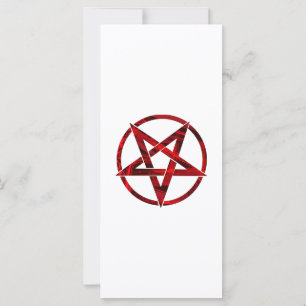 Röda Djävulens Pentagram Kort
