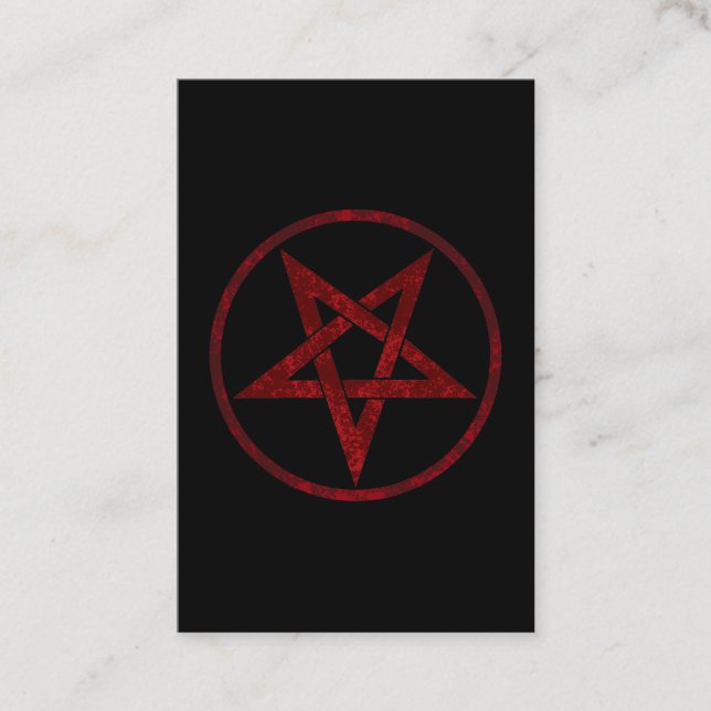 Röda Djävulens Pentagram Rabattkort (Framsida)