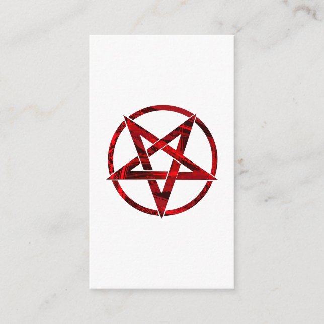 Röda Djävulens Pentagram Rådkort (Framsida)