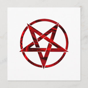 Röda Djävulens Pentagram Rådkort