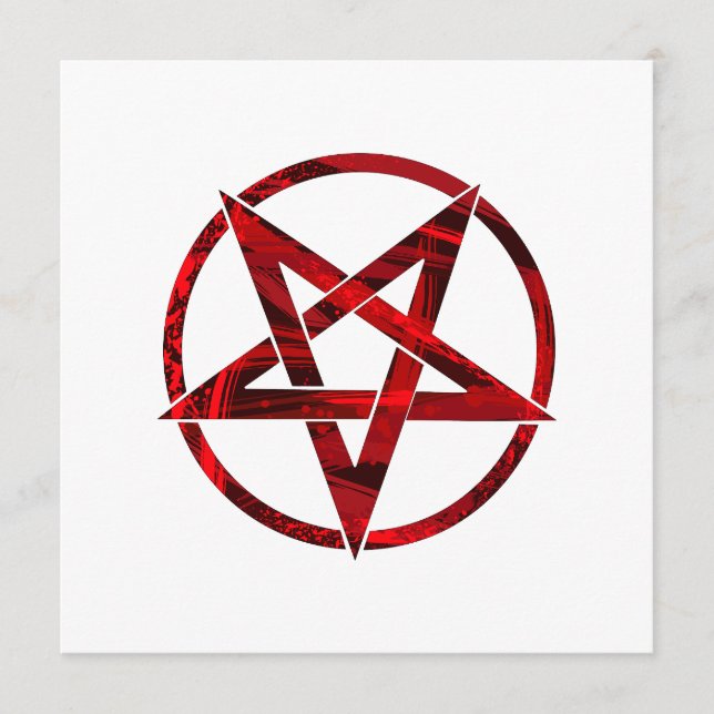 Röda Djävulens Pentagram Rådkort (Framsida)