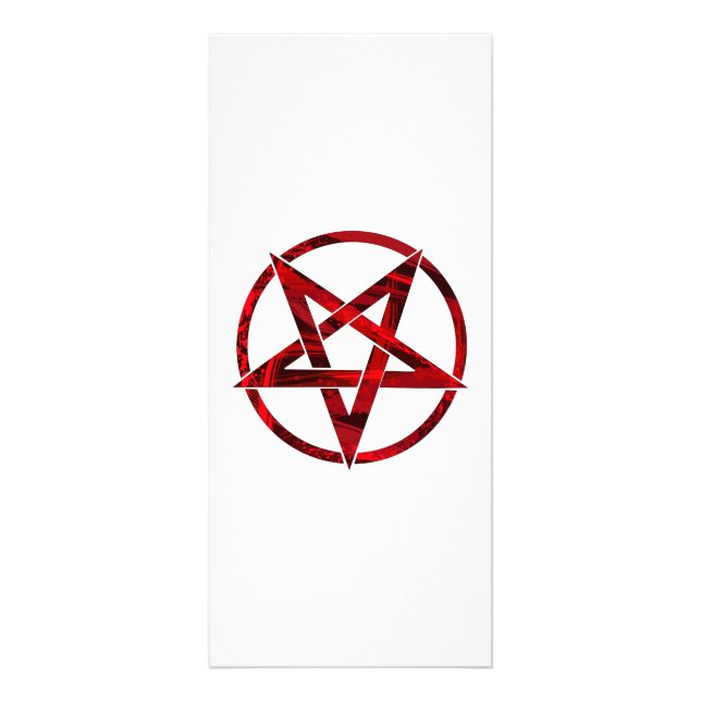 Röda Djävulens Pentagram Reklamkort (Framsidan)