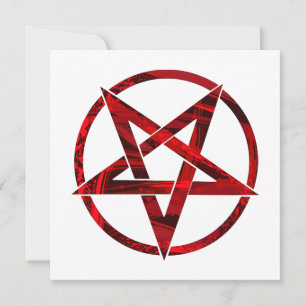 Röda Djävulens Pentagram Spara Datumet