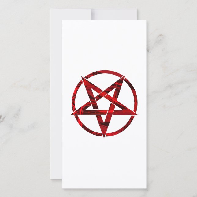 Röda Djävulens Pentagram Spara Datumet (Framsida)