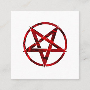 Röda Djävulens Pentagram Tidsbeställning Kort