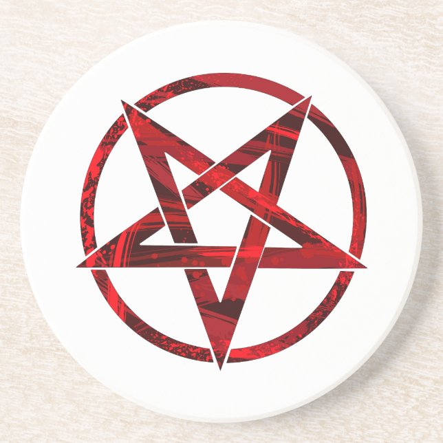 Röda Djävulens Pentagram Underlägg (Framsidan)