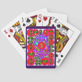 Röda dollarsymboler  casinokort