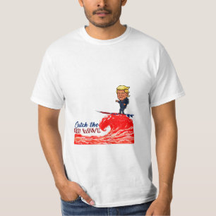 Röda Donald Trump vinkar T Shirt