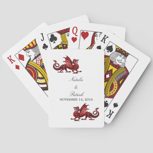 Röda Dragon Bröllop-uppspelningskort Casinokort (Baksidan)