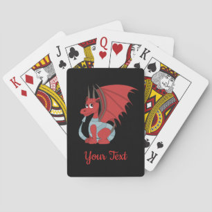 Röda Dragon-Tecknadens uppspelningskort Casinokort