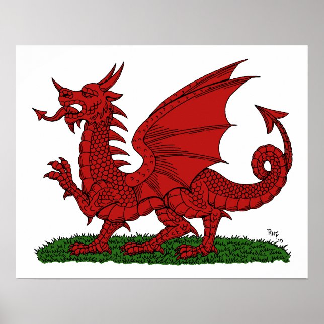 Röda draken av Wales Poster (Framsidan)