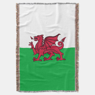 Röda drakens keltiska flagga av Wales & walesare Filt