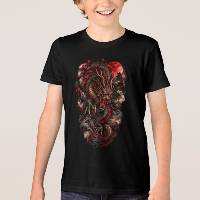 Röda drakpojkar t shirt (Framsida)