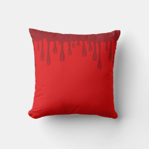 Röda droppsdroppar Bloddroppar Halloween Kudde