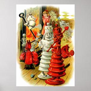 Röda drottningen och Vita Kung i Wonderland Poster