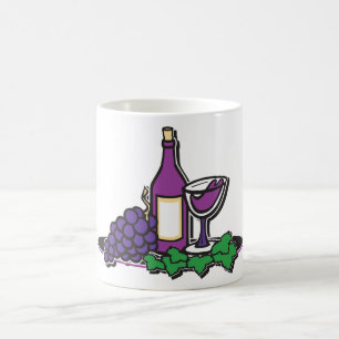Röda druvor av Vin och Lila Kaffemugg