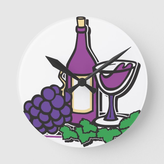 Röda druvor av Vin och Lila Rund Klocka (Framsida)