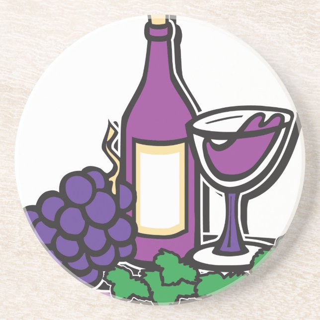 Röda druvor av Vin och Lila Underlägg (Framsidan)
