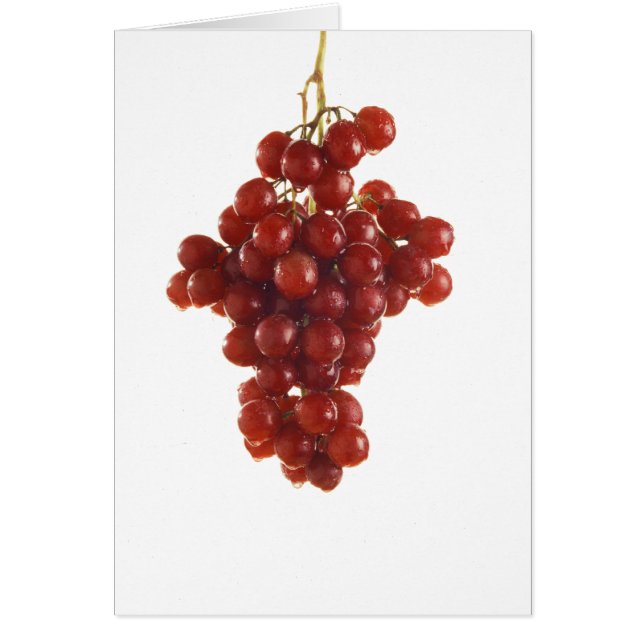 Röda druvor hälsningskort (Framsidan)