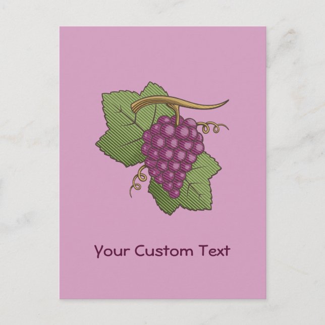 Röda druvor vykort (Framsida)